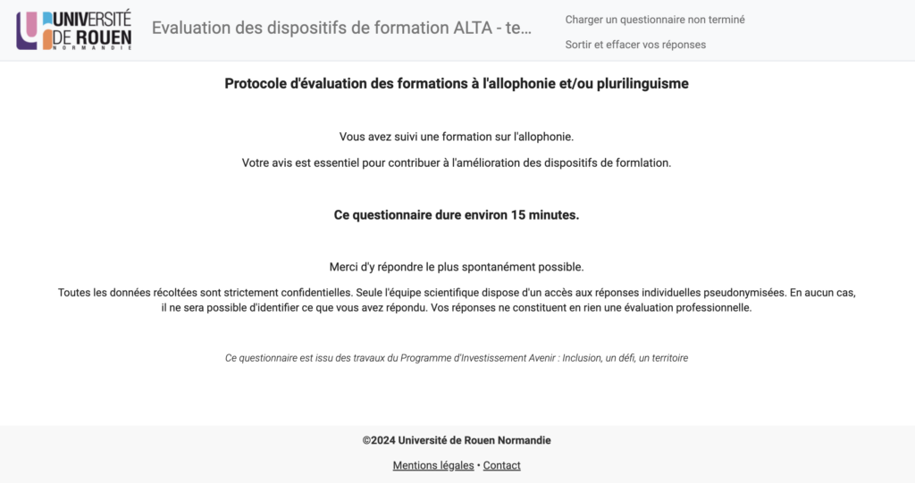 Protocole d'évaluation des dispositifs